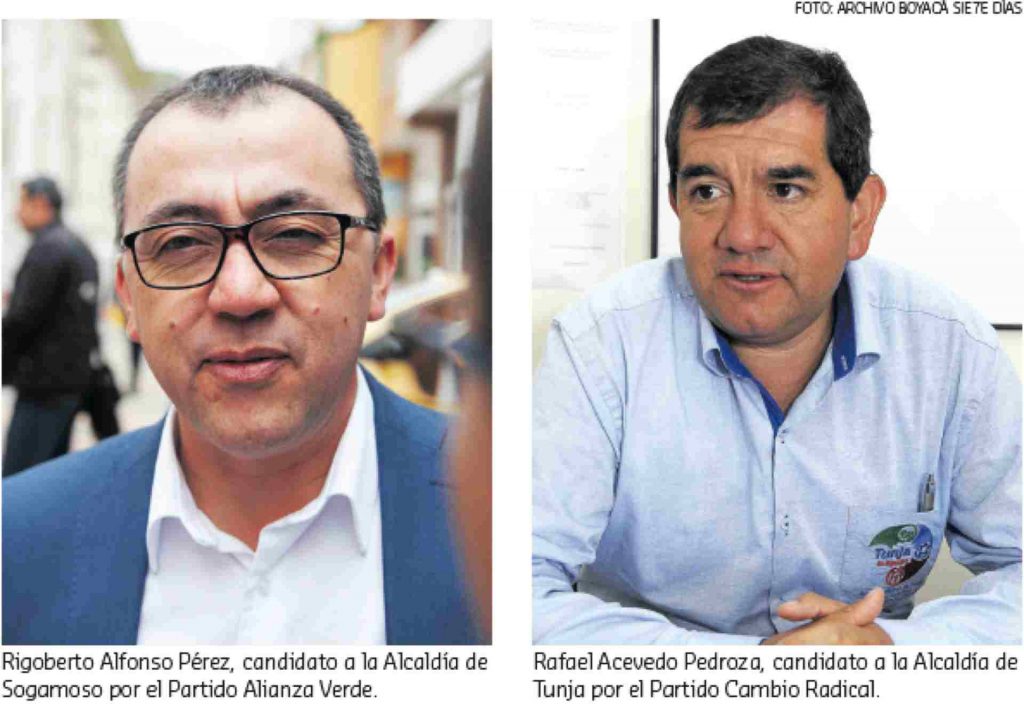 Candidatos a la Alcaldía de Tunja y Sogamoso