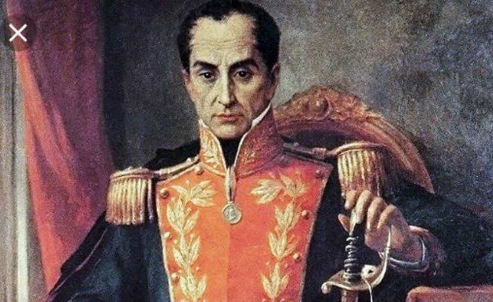 El libertador Simón Bolívar, comandante general del Ejército Patriota.  Archivo particular