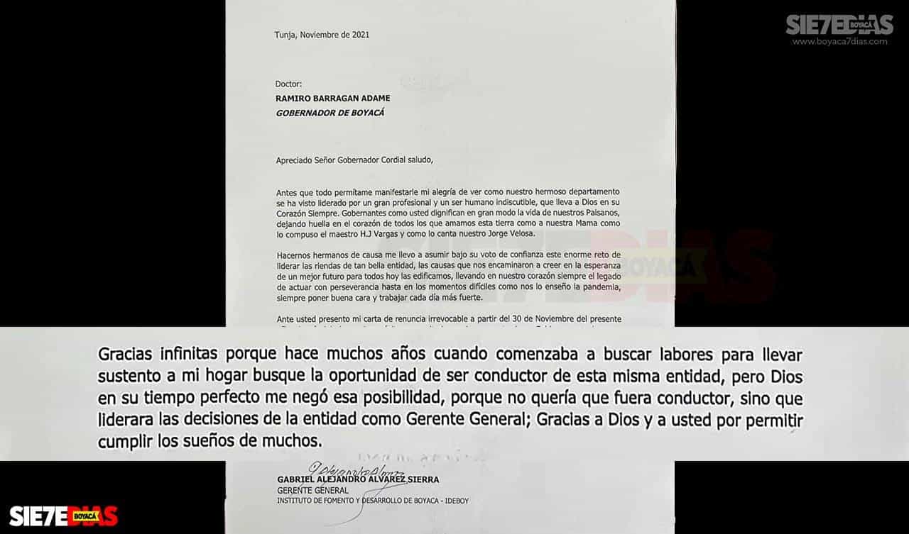 La sorprendente carta de renuncia del gerente general del Ideboy #Tolditos7días 1