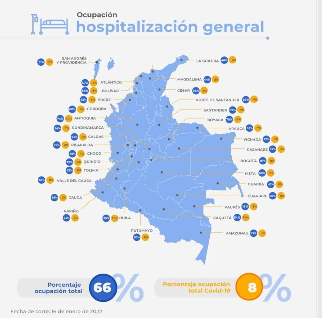 [Infografía] Así está la ocupación hospitalaria en Colombia 2
