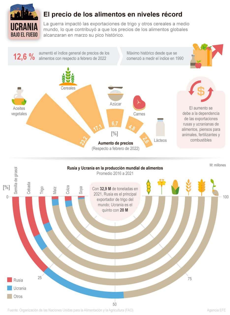 [Infografía] La falta de cereal ucraniano impulsa los precios mundiales a niveles récord 1