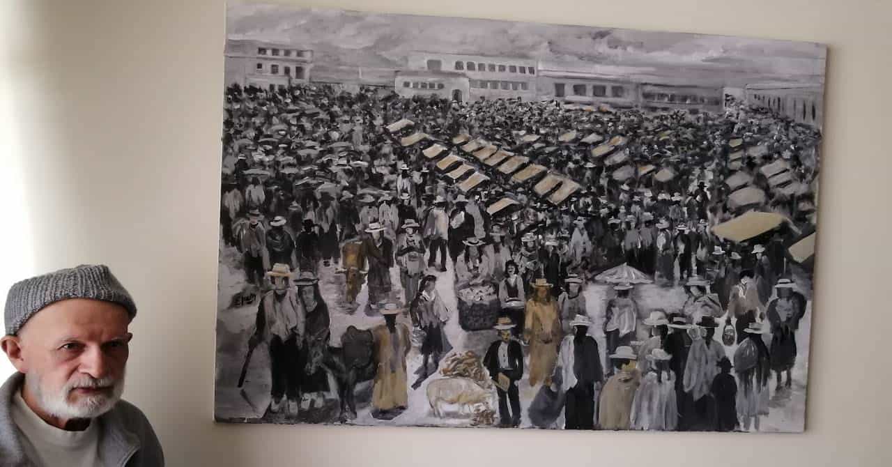 Esta es una de las más recientes obras pictóricas del maestro Efraín Pérez, elaborada en Sogamoso. Foto: archivo particular