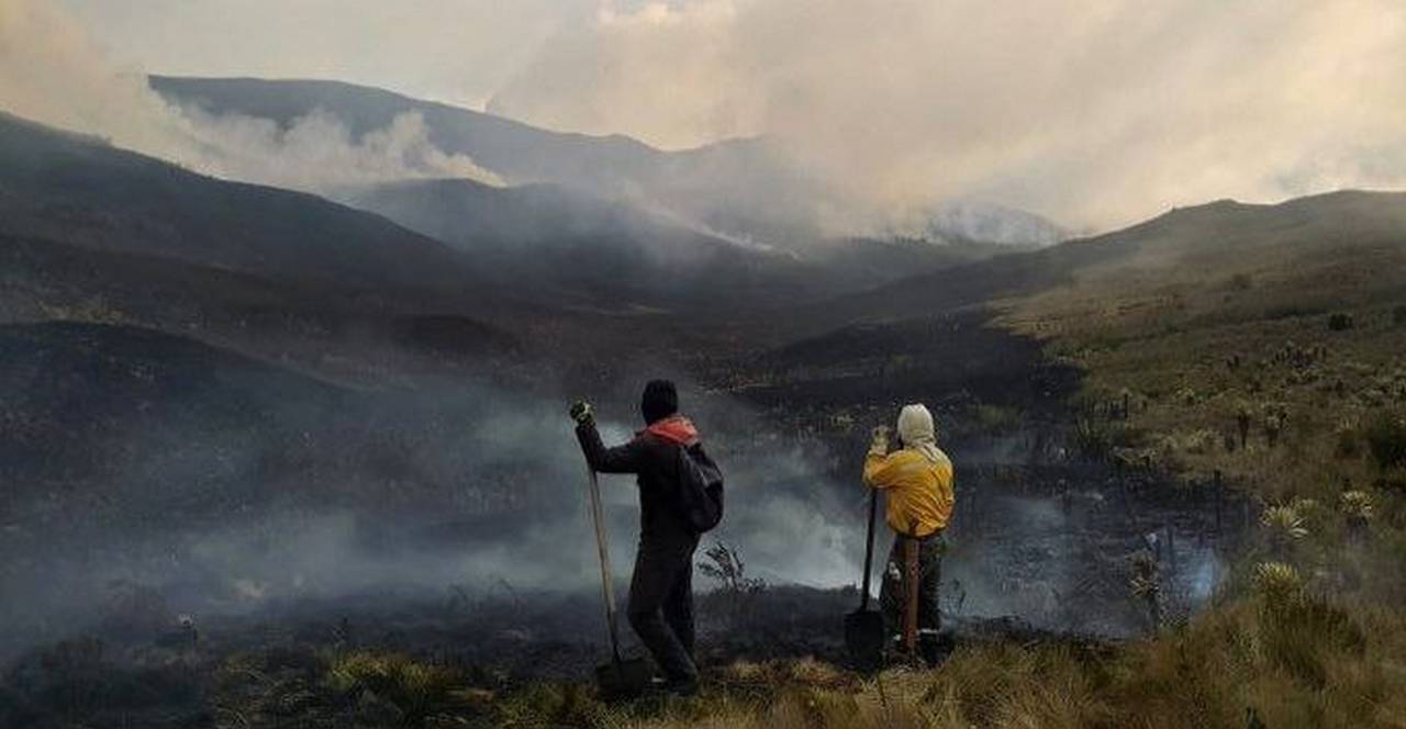 El incendio está controlado en un 90 por ciento, según Gestión del Riesgo de Desastres de Boyacá. Foto: archivo particular