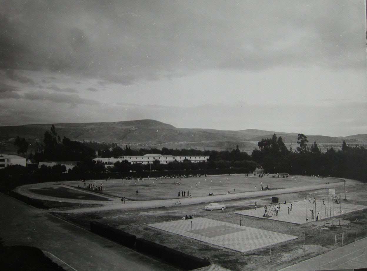 campos deportivos de la sede central de la Uptc 1955