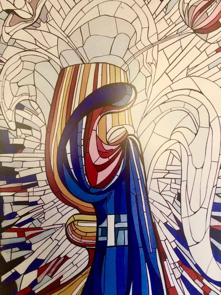 María Eucaristía, pintura de fray Reinaldo Sánchez.