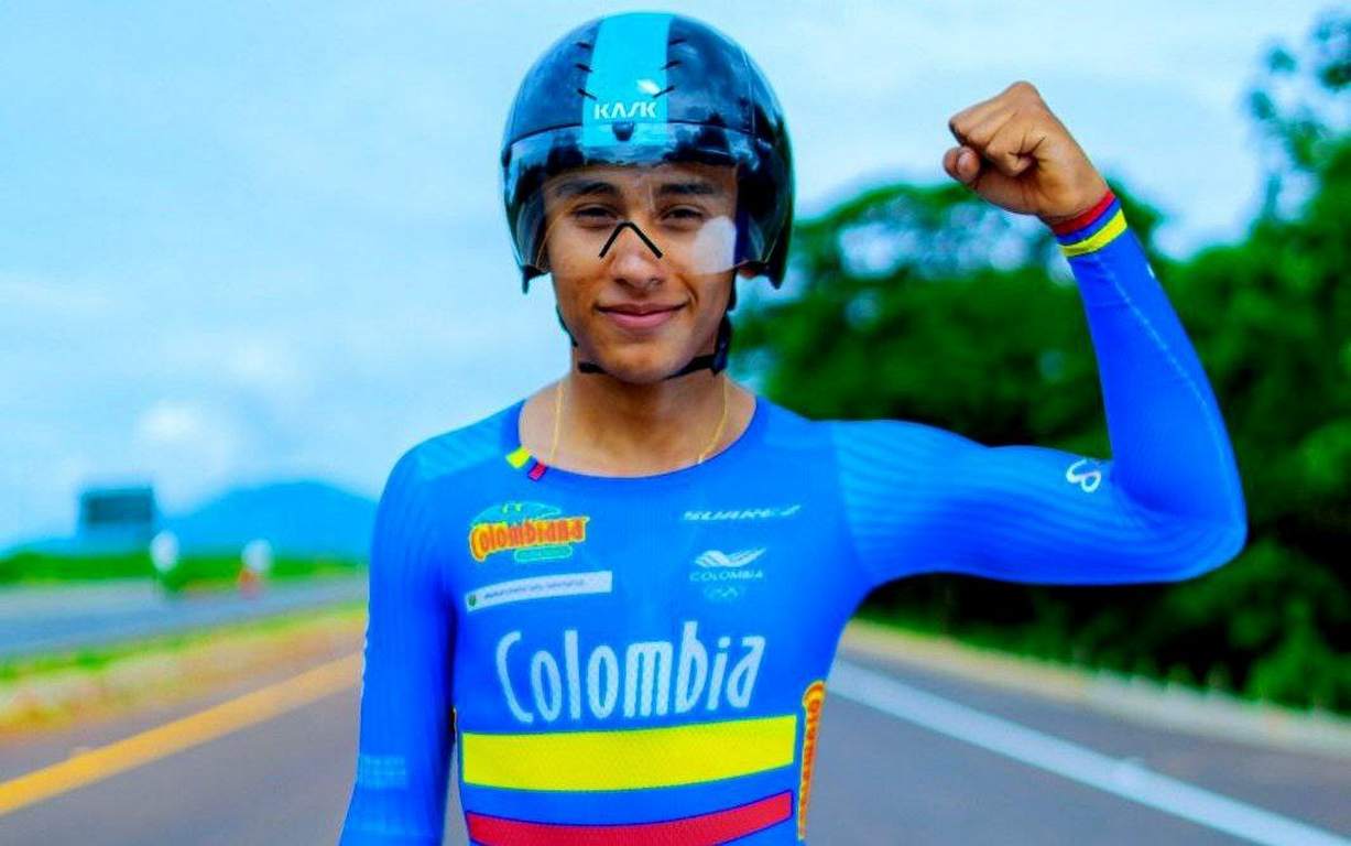 Robinson Rincón, ciclista casanareño, revalidó su título panamericano de la
contrarreloj en la categoría Júnior. Foto: Fedeciclismo