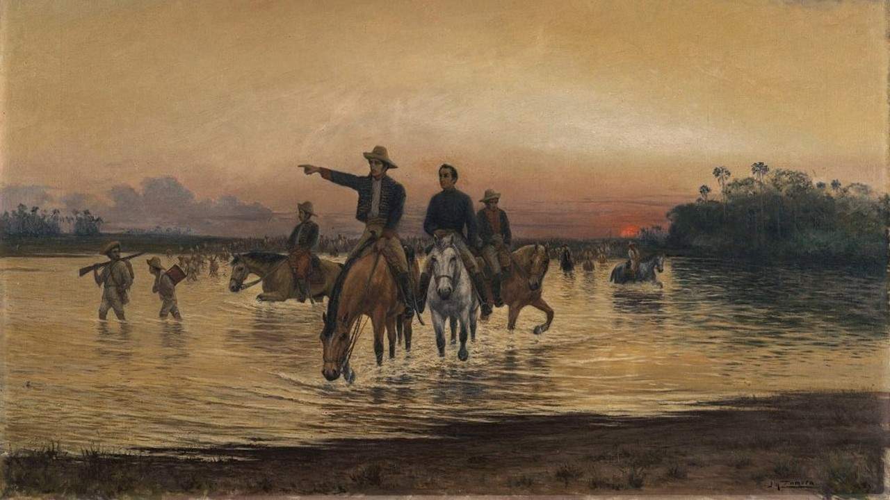 Los sogamoseños que llegaron a Casanare aprendieron las faenas de los llaneros, como la de montar a caballo entre los esteros. Ilustración archivo particular