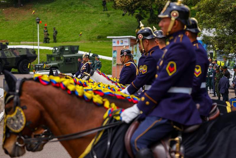 A partir de las 11:30 de la mañana, con una parada militar especial y honores al presidente de la República, el Ejército conmemoró la Batalla de Boyacá. Foto: Presidencia de la República.
