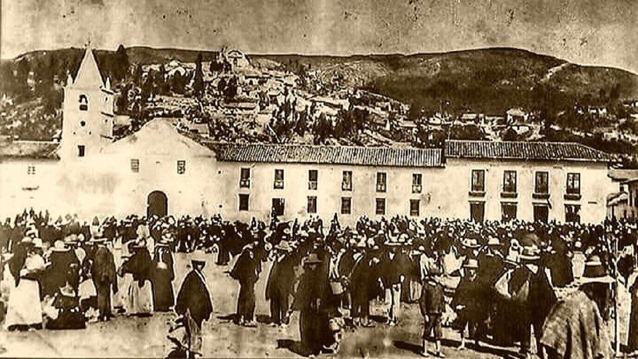 Al mercado en la plaza de La Villa asistían llaneros de Casanare. Foto: archivo particular