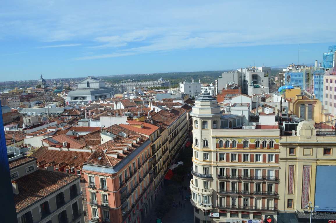 Panorama de Madrid desde la terraza del Corte Inglés. Foto Gustavo Núñez Valero.