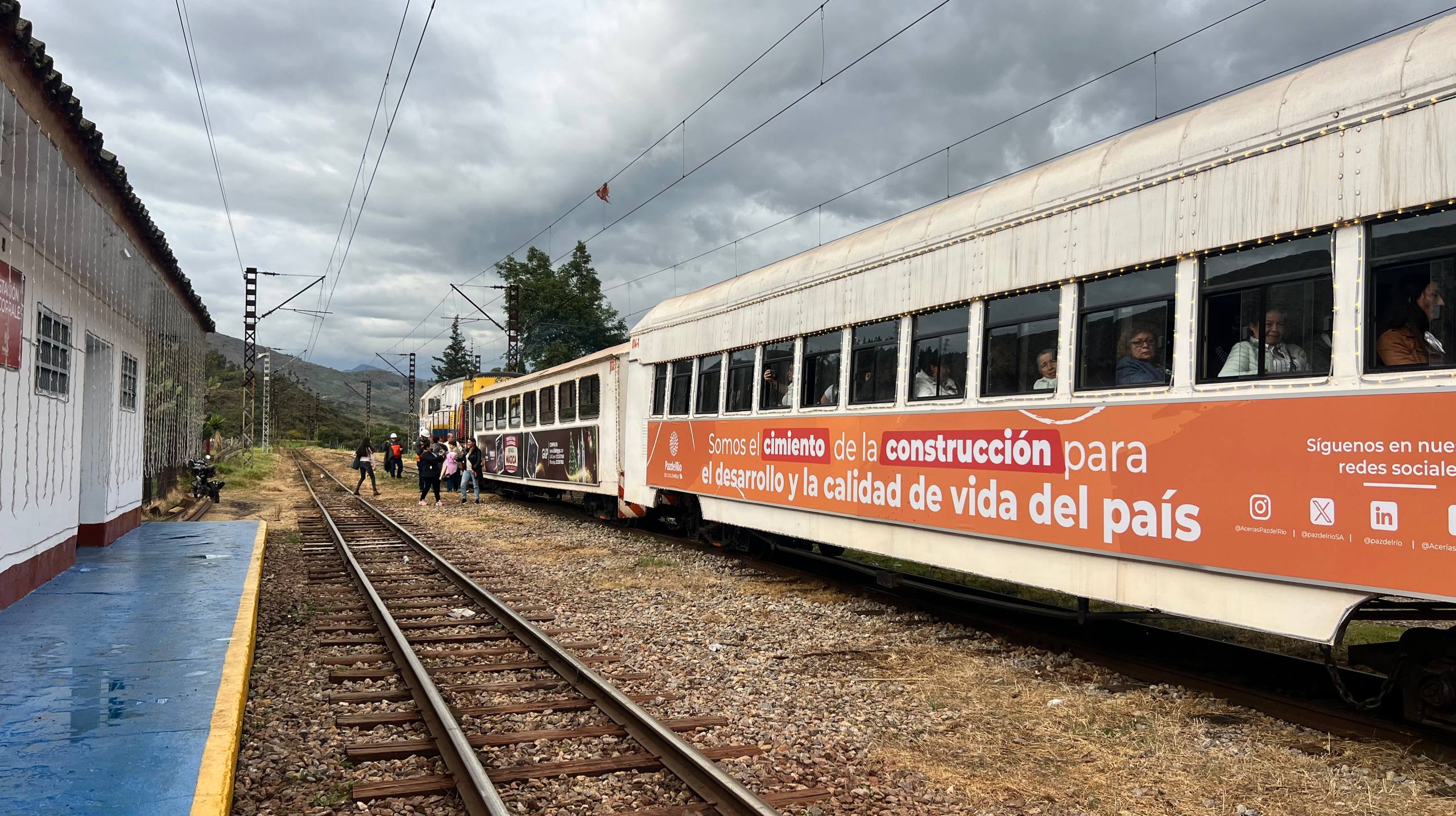 El Tren de la Vida y la Esperanza en el municipio de Corrales. Foto: Tuty Vargas/Boyacá Sie7e Días.