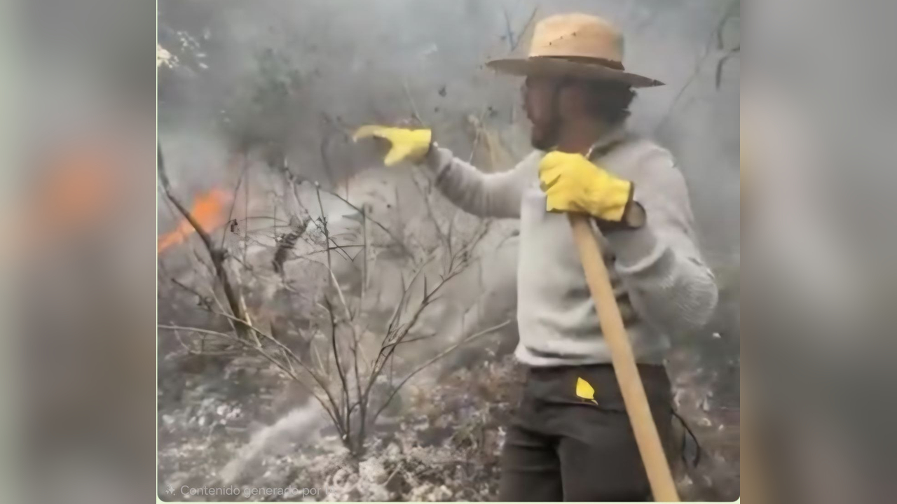 El representante José Luis Bohórquez ayudó a apagar el fuego. Foto: archivo particular