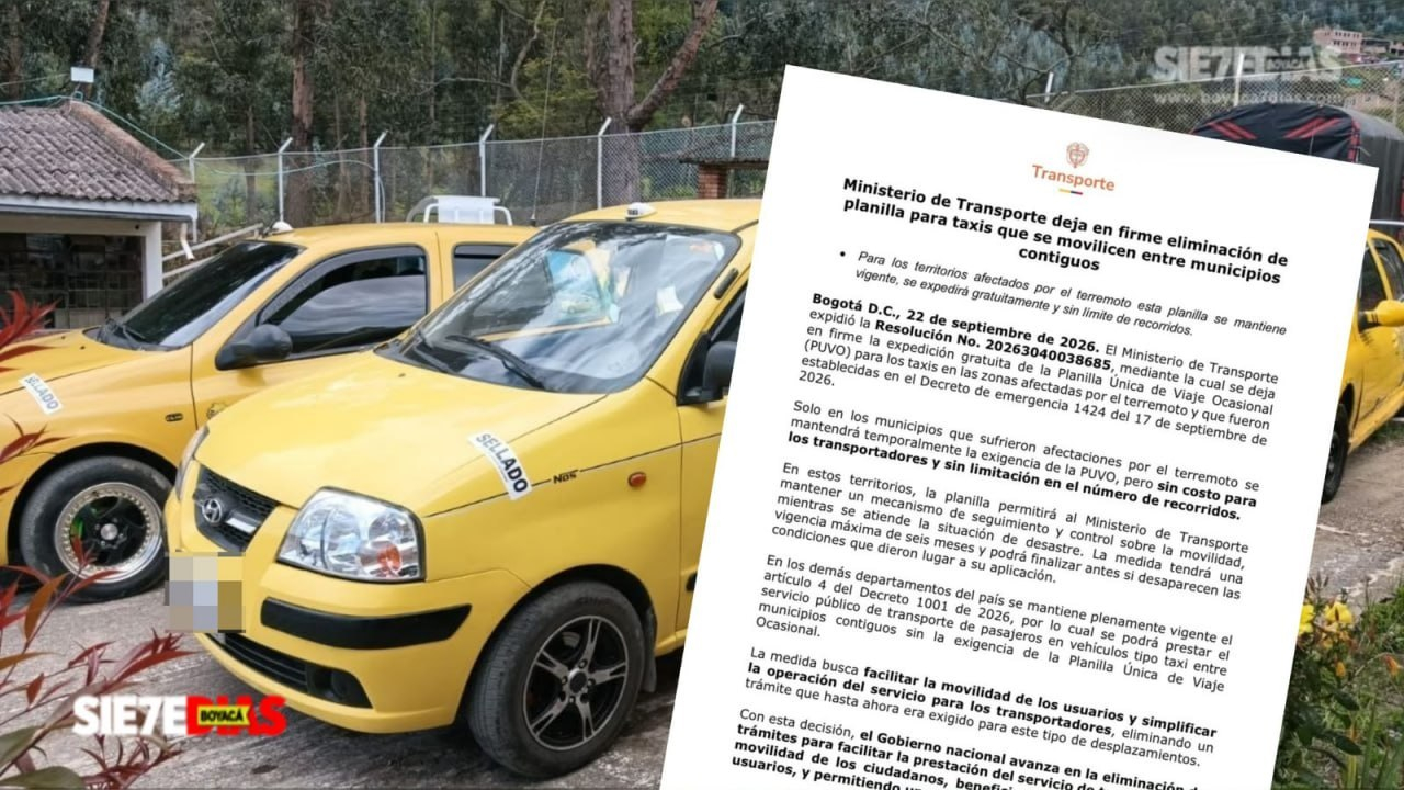 El Ministerio de Transporte oficializó la medida que elimina oficialmente la Planilla Única de Viaje Ocasional (PUVO). En la foto el comunicado oficial.