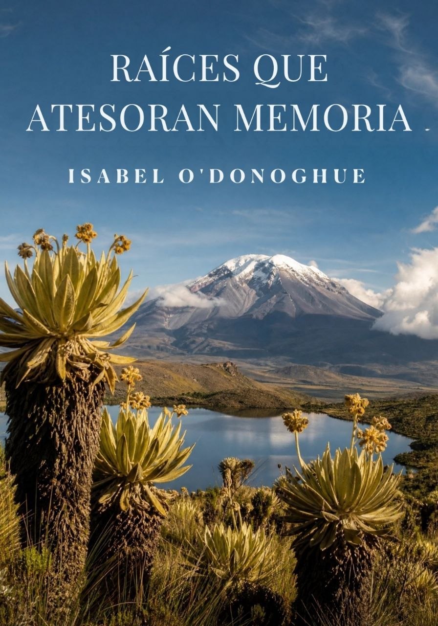 Portada en español de la novela 'Raíces que atesoran memoria', de la boyacense Isabel O’Donoghue. Foto: archivo particular