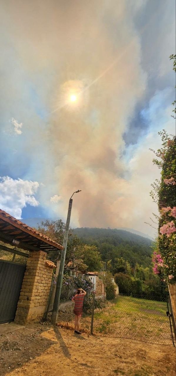 Autoridades han optado por evacuar personas de viviendas cercanas a los focos del incendio. Foto: archivo particular