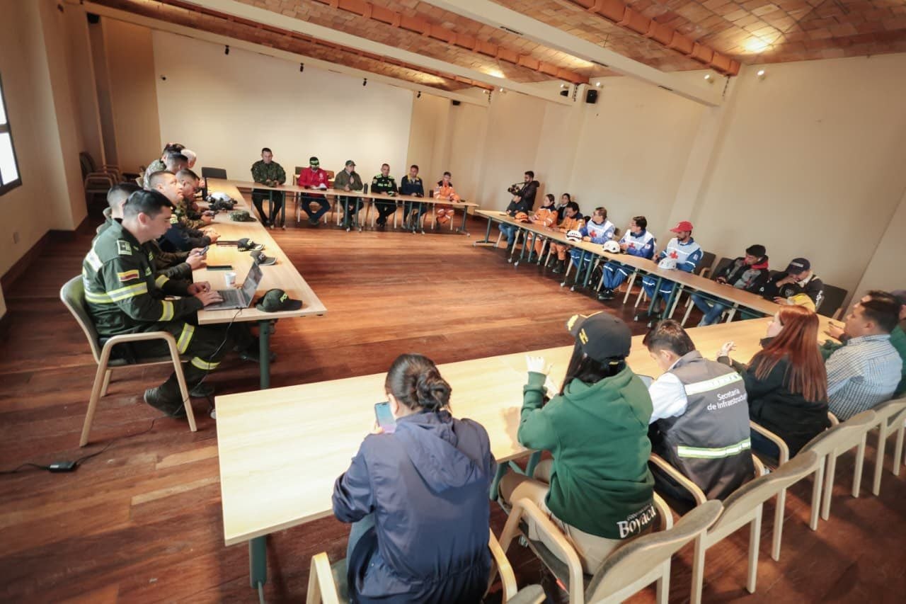 Puesto de mando unificado. Foto: suministrada a Boyacá Sie7e Días
