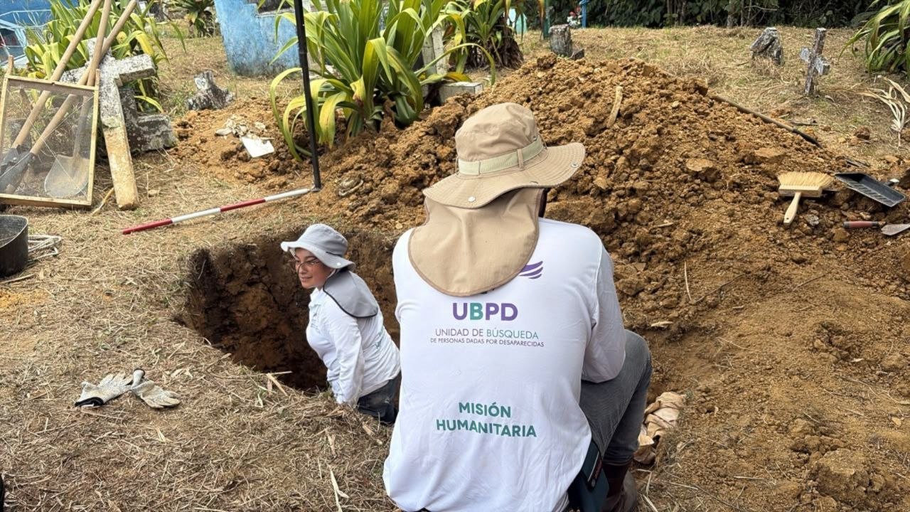 Labores para la recuperación de cuerpos en el occidente de Boyacá. Foto: suministrada a Boyacá Sie7e Días