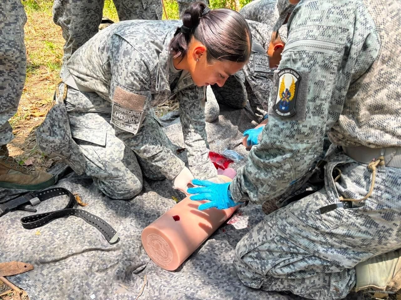 Los militares recibieron formación, entre otras cosas, en atención prehospitalaria. Foto: suministrada a Boyacá Sie7e Días
